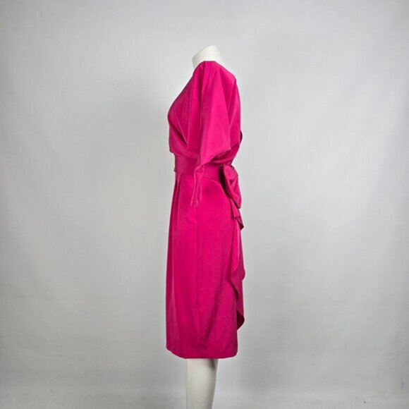 Vintage Joseph Ribkoff Pink Belted Bow Detail Dress Size 7 - Picture 5 of 5